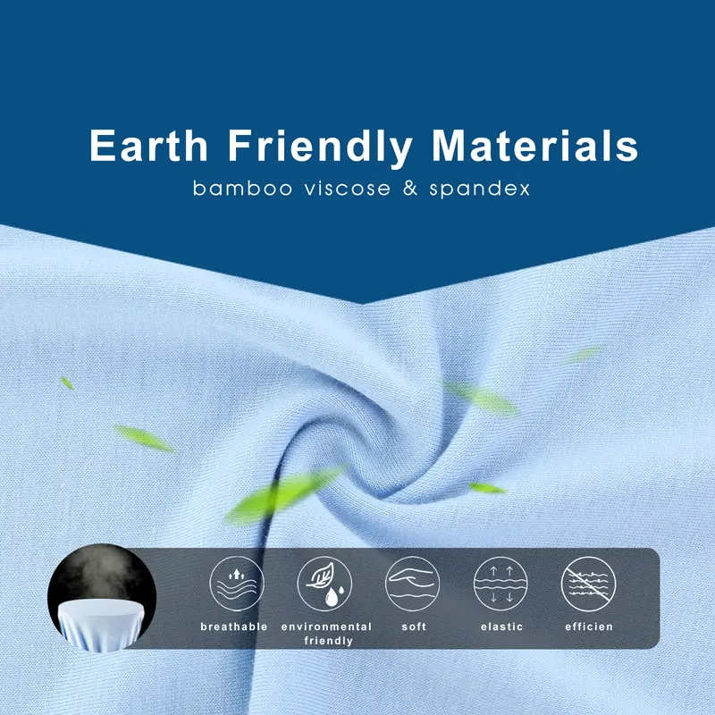 BAMBOO COOL Men's Boxer Briefs with Fly - Natural Silky Viscose Spandex Polyester Fabric, Breathable Moisture-Wicking Lightweight Menswear Undergarments, 4 or 7-Pack High-Quality Classic Stretch S-3XL Sizes