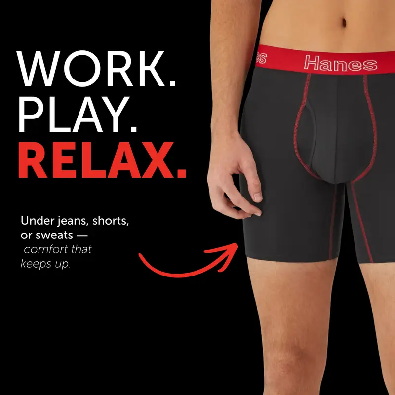 Hanes Men’s Underwear – ComfortSoft Waistband, Breathable Cotton, Tagless Design, premium cotton Underwear for all-day wear and value multipack choice ST2BP6