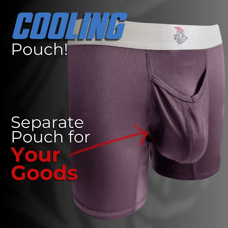Nylon Mesh 7in Boxer Briefs V Fly 4pk Black/Denim/Gunmetal/Wineberry Menswear MENS UNDERWEAR Plain man travel breathable Undergarments Activewear Athletic Sport Multicolor Sportswear Sports Clothes