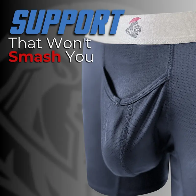Nylon Mesh 7in Boxer Briefs V Fly 4pk Black/Denim/Gunmetal/Wineberry Menswear MENS UNDERWEAR Plain man travel breathable Undergarments Activewear Athletic Sport Multicolor Sportswear Sports Clothes
